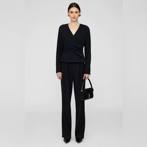 Anine Bing Black Wrap Top